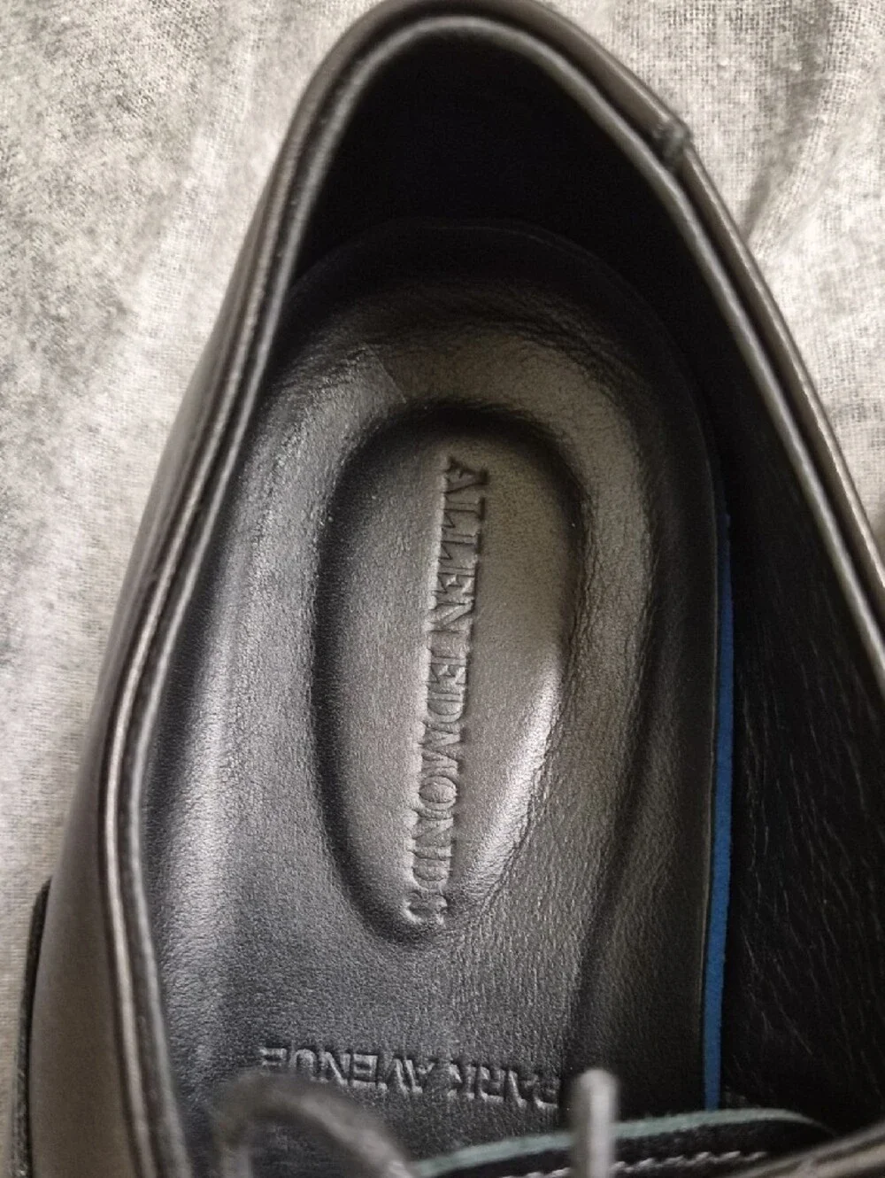 Allen Edmonds Black Leather Cap-Toe Lace-Up Oxfords with White Trim Size 9